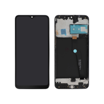 Ecran LCD + Vitre Tactile + Châssis Noir Samsung Galaxy A10 (A105FN) SIM double (INCELL) (Compatible)