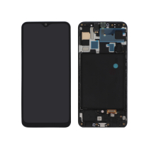 Ecran LCD + Vitre Tactile + Châssis Noir Samsung Galaxy A50 A505F (officiel)
