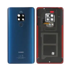 Vitre Arrière + Lentille Caméra Bleue Huawei Mate 20 (Compatible)