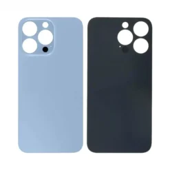 Plaque arrière en verre NEUTRE iPhone 13 pro bleu (pour machine laser)