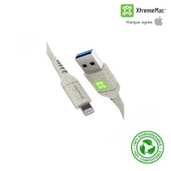 Câble Eco Responsable USB-A vers Lightning 1M Beige XtremeMac (Officiel) Avec Boîte