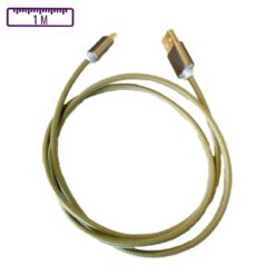 Câble à gaine tressé USB-A vers Micro-USB 1M Or (Compatible)