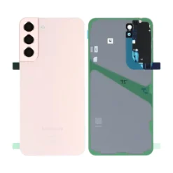 Vitre arrière + lentille caméra Or Rose Samsung Galaxy S22 Plus S906B (officiel)