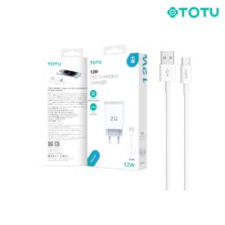 Chargeur secteur 2 USB 12W TOTU + 1 câble USB-C