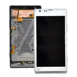 Ecran LCD + Vitre Tactile (avec châssis) Blanc Xperia SP (C5303) (non assemblé) (Compatible)