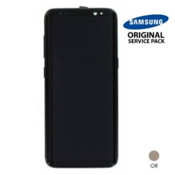 Ecran OLED + Vitre Tactile + châssis Or Samsung Galaxy S8 G950F (officiel)