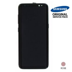 Ecran OLED + Vitre Tactile + châssis Rose Poudré Samsung Galaxy S8 G950F (officiel)