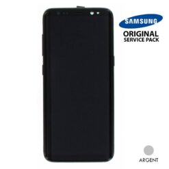 Ecran OLED + Vitre Tactile + châssis argent Samsung Galaxy S8 (officiel)
