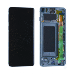 Ecran OLED + Vitre Tactile + châssis vert Samsung Galaxy S10 G973F (officiel)