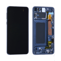 Ecran OLED + Vitre Tactile + châssis noir Samsung Galaxy S10 G973F (officiel)
