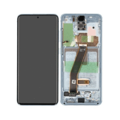 Ecran Soft OLED + Vitre Tactile + Châssis Bleu Samsung Galaxy S20 4G (G980F) / 5G (G981B) (Compatible)
