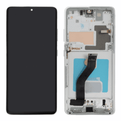 Ecran Soft OLED + Vitre Tactile (avec châssis) Argent Samsung Galaxy S21 Plus (Compatible)