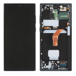 Ecran OLED + Vitre Tactile + châssis Vert Samsung Galaxy S22 Ultra S908B (officiel) Sans Batterie