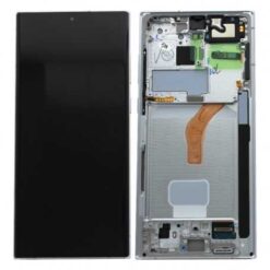 Ecran OLED + Vitre Tactile (avec châssis) Blanc Samsung Galaxy S22 Ultra (S908B) (Compatible)