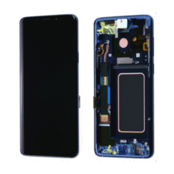 Ecran OLED + Vitre Tactile + châssis bleu Samsung Galaxy S9 Plus G965F (officiel)