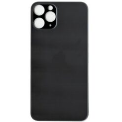 Plaque arrière en verre NEUTRE iPhone 11 PRO Max noir (pour machine laser)