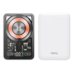 PowerBank 5000 mAh Fast Charge Magnétique Blanche TOTU