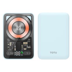 PowerBank 5000 mAh Fast Charge Magnétique Bleue TOTU