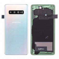 Vitre Arrière + Lentille Caméra Blanche Samsung Galaxy S10 (Compatible)