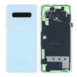 Vitre arrière + vitre caméra Blanc Prisme Samsung Galaxy S10 PLUS G975F (Officiel)