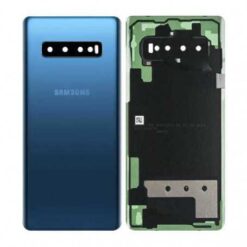 Vitre arrière + vitre caméra Bleu Samsung Galaxy S10 PLUS G975F (Officiel)