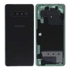 Vitre arrière + vitre caméra Noir Prisme Samsung Galaxy S10 PLUS G975F (Officiel)