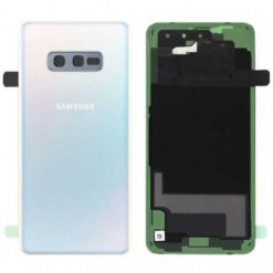 Vitre Arrière + Lentille Caméra Blanche Samsung Galaxy S10E (Compatible)