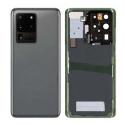 Vitre Arrière + Lentille Caméra Grise pour Samsung Galaxy S20 Ultra (Compatible)