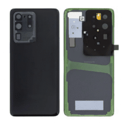 Vitre Arrière + Lentille Caméra Noire Samsung Galaxy S20 Ultra (Compatible)
