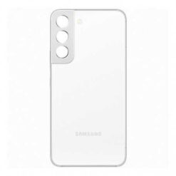 Vitre arrière + lentille caméra blanche Samsung Galaxy S22 S901B (officiel)