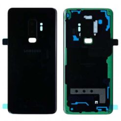 Vitre Arrière + Lentille Caméra Noire Samsung Galaxy S9+ (Compatible)