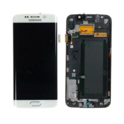 Vitre tactile + Ecran LCD + Châssis Samsung Galaxy S6 Edge Blanc G925F GH97-17162B (officiel) (DRIT)