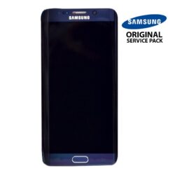 Vitre tactile + Ecran LCD + Samsung Galaxy S6 Edge Bleu/Noir (G925F) (officiel)