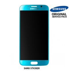 Vitre tactile + écran LCD Samsung Galaxy S6 G920F Bleu turquoise (officiel)