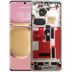 Ecran LCD + Vitre tactile + châssis Blanc Huawei P50 Pro (Officiel)