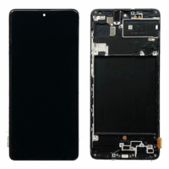 Ecran LCD + Vitre Tactile + Châssis Noir Samsung Galaxy A71 A715F (Officiel)