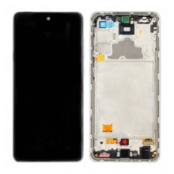 Ecran LCD + Vitre Tactile + châssis Bleu Samsung Galaxy A72 4G A725F (Officiel) Sans Batterie