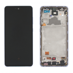 Ecran LCD + Vitre Tactile + Châssis Violet Samsung Galaxy A72 4G A725F (Officiel) Sans Batterie