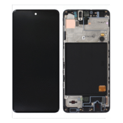 Ecran LCD (Oled) + Vitre Tactile + châssis noir Samsung Galaxy M51 M515F (officiel) Sans Batterie