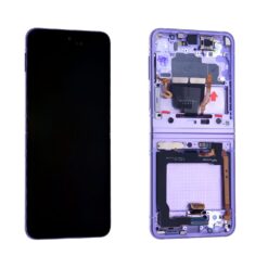 Ecran OLED + Vitre Tactile + châssis Lavande Samsung Galaxy Z Flip 3 5G F711B (officiel)