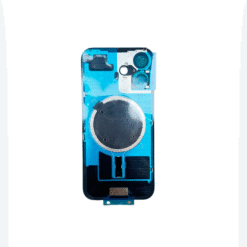 Alternative view of iPhone 16 Plus Cache Arrière avec cadre de caméra + plaque de fer + NFC Magnet + logo Noir