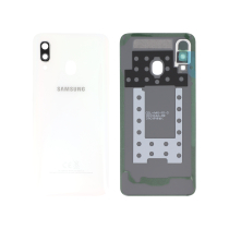 Vitre arrière + vitre caméra Blanche Samsung Galaxy A40 (Officiel)