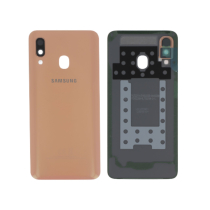 Vitre arrière + vitre caméra Corail Samsung Galaxy A40 (Officiel)