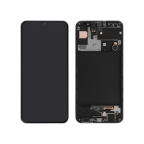 Ecran LCD + Vitre Tactile + Châssis Noir Samsung Galaxy A30s A307F (Officiel)