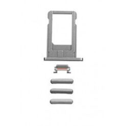 Lot Tiroir SIM + Boutons Gris Sidéral iPhone 6 (Compatible)