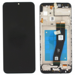 Ecran LCD + Vitre Tactile + Châssis Noir Samsung Galaxy A02s A025F VERSION NON EUROPE (officiel)