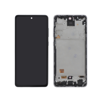 Ecran OLED + Vitre Tactile + Châssis Noir Samsung Galaxy A72 (A725F) (Compatible)
