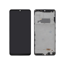 Ecran OLED + Vitre Tactile + Châssis Samsung Galaxy A22 (A225F/A225M) Noir (Compatible)