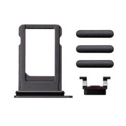 Lot de Boutons + Tiroir SIM Gris Sidéral iPhone 5S (Compatible)