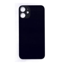 Plaque arrière en verre NEUTRE iPhone 12 mini noire (pour machine laser)